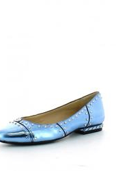 Балетки на каблуке United Nude Rivet Ballet Ice Blue, голубые из лаковой кожи