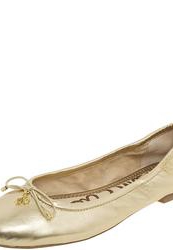Балетки женские на каблуке Sam Edelman, золотые (кожа)