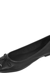 фото Балетки женские на каблуке TOM TAILOR, черные (кожа)