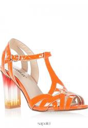 Босоножки на толстом каблуке Lena Milan HL9157, оранжевые