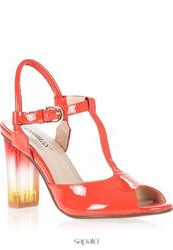Босоножки на каблуке Lena Milan HL9157, красные лаковые