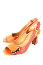 Босоножки на каблуке Arezzo 1024350019702, красно-оранжевые