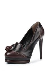 Туфли-лоферы женские Grand Style GR025AWJE061, черные/коричневые