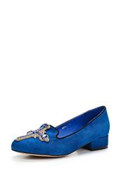 Лоферы женские на каблуке Grand Style GR025AWBJA23, синие