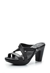 Сабо женские на каблуке Crocs CR014AWAUV74, черные