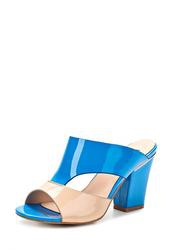 Сабо женские на каблуке Inario IN029AWBEA00, голубые/бежевые