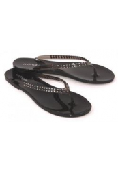 Сланцы женские Menghi Shoes, черного цвета