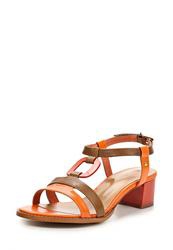 Сандалии женские на каблуке LeFollie LE947AWBLP21, коричнево-оранжевые