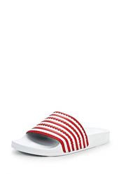 Сланцы женские adidas Originals AD093AUBNQ99, красно-белые