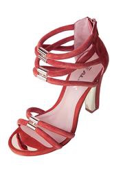 Босоножки на каблуке Alba 1650002101502, красного цвета