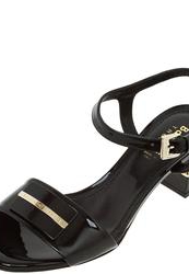 фото Босоножки на каблуке Baldinini 498104VERN00R, черные кожаные