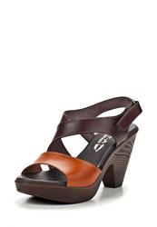 фото Босоножки на толстом каблуке и платформе Evita EV002AWBQB62, коричневые