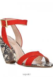 Босоножки на толстом каблуке Rio Couture 700112-411-1, красные