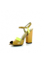 фото Босоножки на толстом каблуке Just Couture 61--6, бежево-желтые