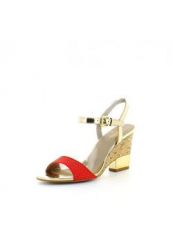 Босоножки на толстом каблуке Just Couture 2593772, красно-золотые