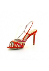 Босоножки на каблуке Just Couture, красные/мультицвет