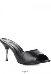 Сабо женские на каблуке Marie Collet SOL2378, черные кожаные