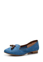 Балетки на каблуке Dino Ricci DI004AWAOW54, темно-голубые (замша)