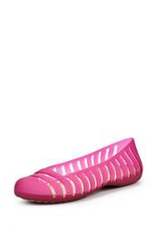 фото Балетки женские Crocs CR014AWLN273, розовые из полимера
