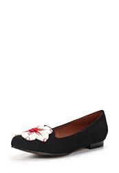 Балетки на каблуке Vitacci VI060AWAJU54, черные с цветком