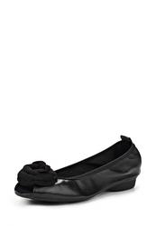Балетки на каблуке с открытым носом Vitacci VI060AWAJU29, черные (кожа)