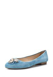 Балетки на каблуке Laura Valorosa LA948AWBFD99, голубые (велюр)