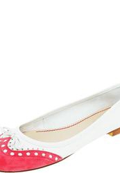 Балетки на каблуке Tosca Blu SS1401S007, белые/корал.