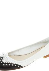 Балетки на каблуке Tosca Blu SS1401S007, белые с черным