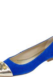 фото Балетки на каблуке Tosca Blu SS1402S023, синие/золото (замша)