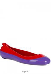 Балетки женские Kartell 075/B1, красно-фиолетовые