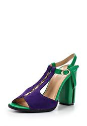 Босоножки на толстом каблуке Vivian Royal VI809AWAXV42, фиолетовые/зеленые