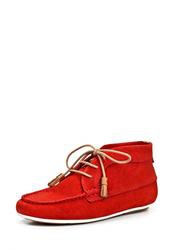 Мокасины женские Marc O'Polo MA266AWIL932, красные на шнурках