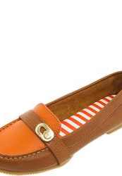 Мокасины женские Tommy Hilfiger FW56816618, коричневые с оранжевым