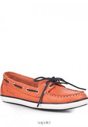 Мокасины женские TBS CLAMER-4796, оранжевые со шнуркакми