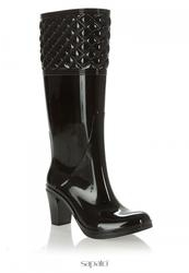 Сапоги резиновые женские G&G Gloria PVC Nero, черные/каблук