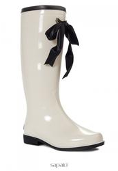 Сапоги резиновые женские Boomboots 039/WHITE&BLACK, белые