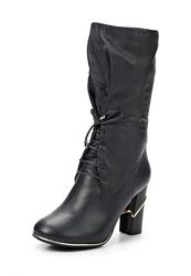 Сапоги женские на каблуке Grand Style GR025AWCHP87, черные со шнуровкой