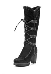 фото Сапоги женские на каблуке Betsy BE006AWEA009, черные со шнуровкой