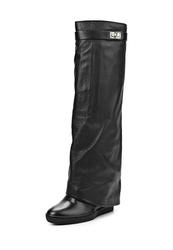 Сапоги женские высокие Nando Muzi NA008AWBHL15, черные кожаные