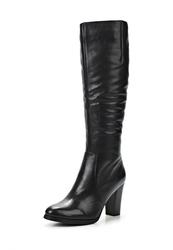 Сапоги женские на каблуке Gerzedo GE007AWKC696, черные кожаные