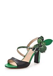 Босоножки на каблуке Betsy BE006AWAKM15, черно-зеленые