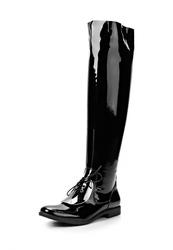 фото Женские ботфорты без каблука Grand Style GR025AWCNQ03, черные лаковые
