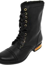 Ботинки женские на шнурках STEVE MADDEN TROOPALE, черные/каблук