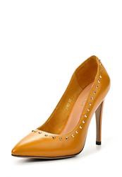 фото Туфли на  высоком каблуке Vitacci VI060AWAJW71, желтые кожаные