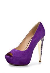 фото Туфли на платформе и каблуке Vitacci VI060AWAJW51, фиолетовые (замша)