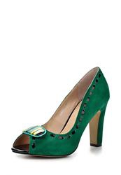 фото Женские туфли на каблуке с открытым носом Vitacci VI060AWBCX55, зеленые 
