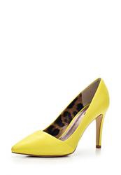 фото Женские туфли на каблуке Just Cavalli JU662AWABT65, желтые кожаные
