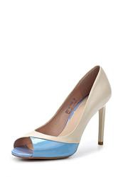 фото Туфли на высоком каблуке Sinta SI293AWBDE11, бежево-голубые (кожа)