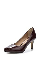 фото Женские лаковые туфли на каблуке Tervolina TE007AWAQI05, коричневые (кожа)