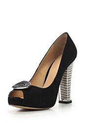 фото Туфли на толстом каблуке Grand Style GR025AWBJA11, черные/открытый мыс